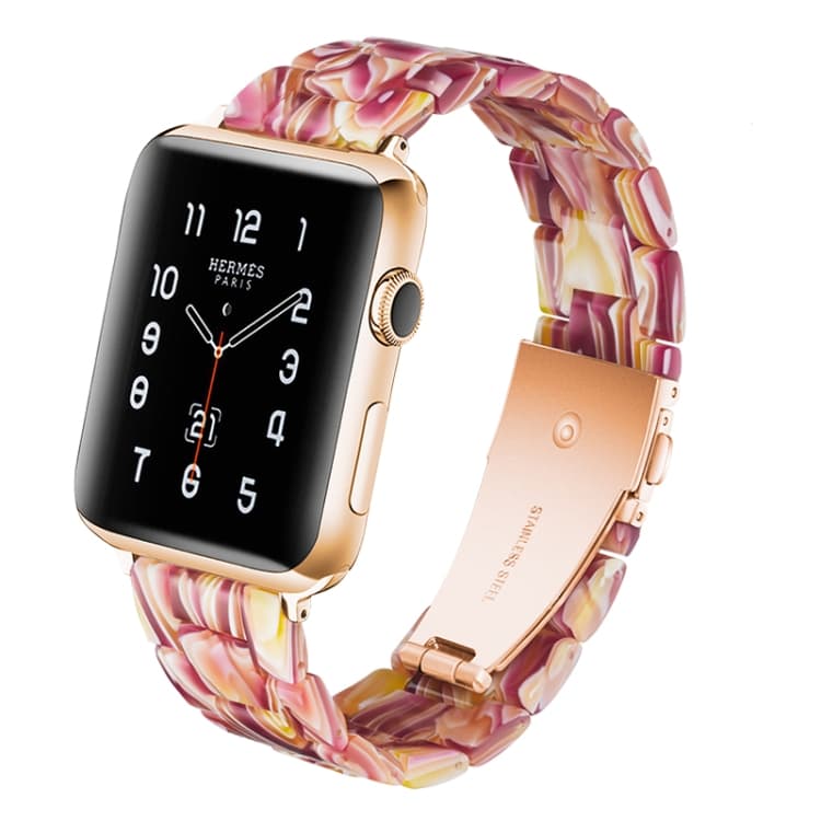 Cinturino in resina moda semplice per Apple Watch Series 5 e 4 44mm e Series 3, 2 e 1 42mm (Rosso) - Immagine 1