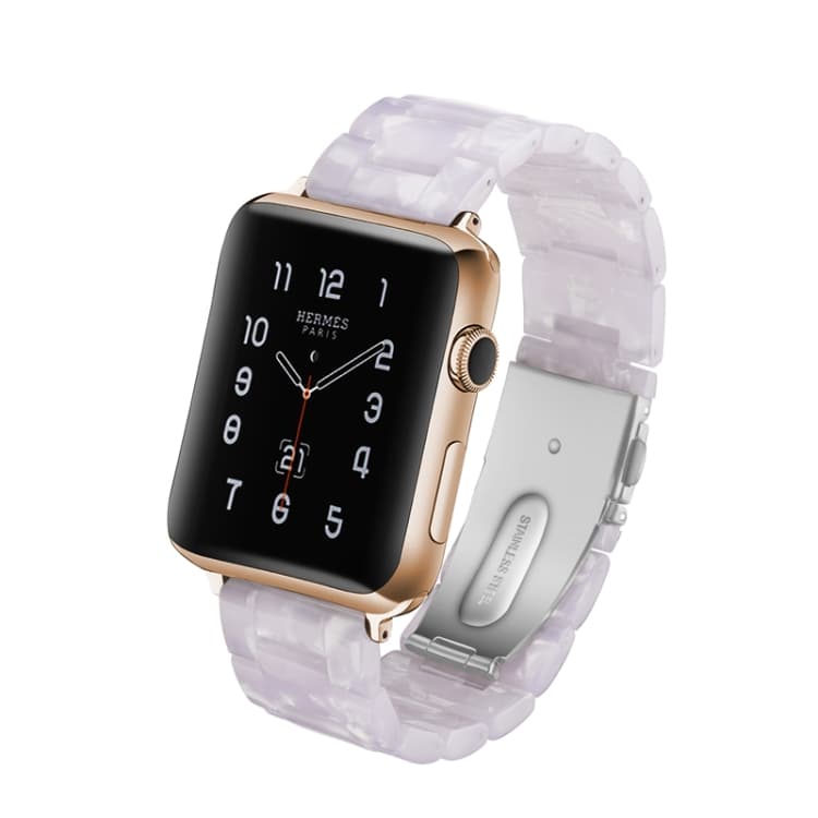 Cinturino per Orologio in Resina Moda Semplice per Apple Watch Series 5 & 4 44mm & Series 3 & 2 & 1 42mm (Bianco) - Immagine 1