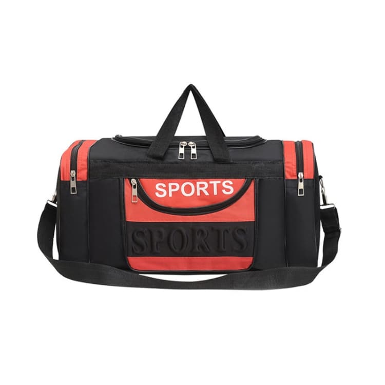 Simple Portable Shoulder Large Capacity Travel Bag Handheld Luggage Bag, Color: Small Red - Immagine 1