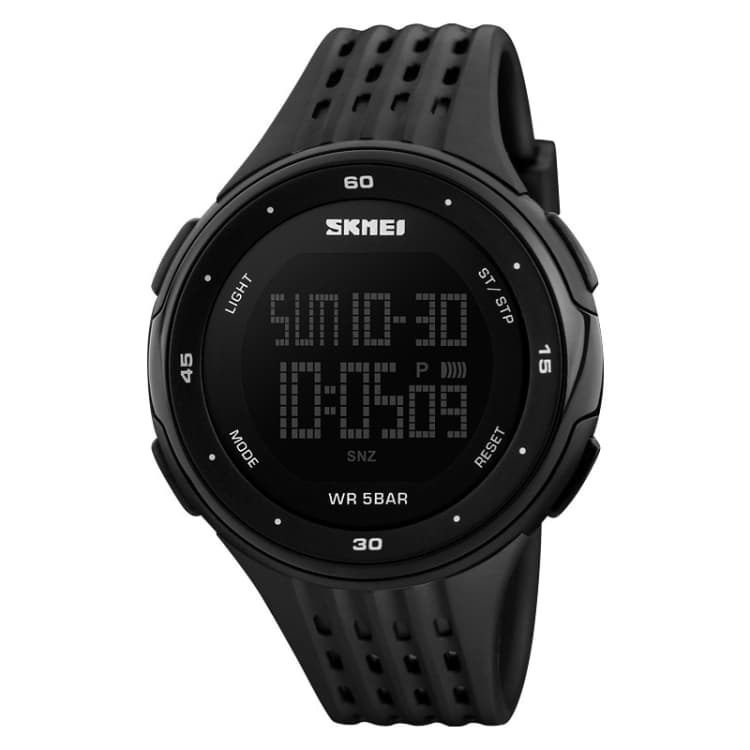SKMEI 1219 Orologio elettronico multifunzione da uomo Orologio sportivo da esterno (Nero) - Immagine 1