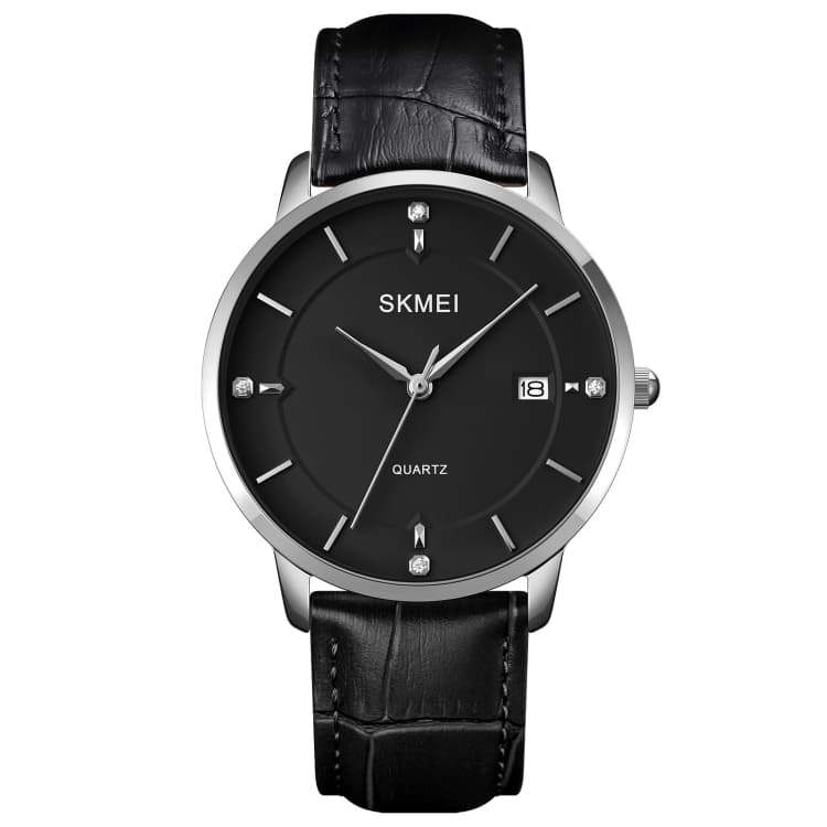 SKMEI 1801 Orologio al quarzo casual da uomo (argento nero) - Immagine 1
