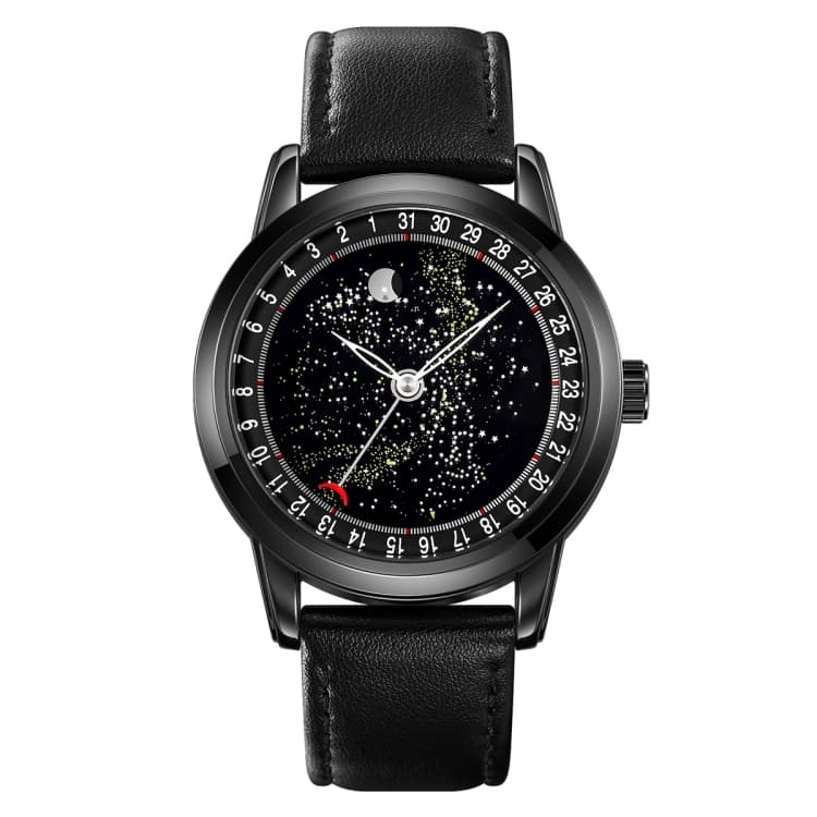 SKMEI 2116 Orologio Multifunzionale Uomo 30M Impermeabile Moda Casual Quarzo (Pelle Nera) - Immagine 1