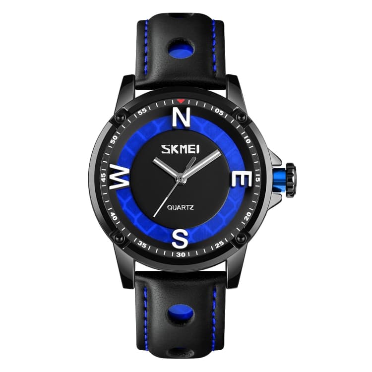 SKMEI 9211 Orologio da uomo al quarzo, quadrante sportivo stereo luminoso, puntatore creativo, tendenza business (blu) - Immagine 1