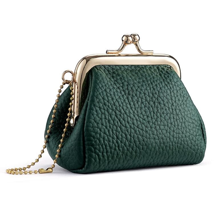 Small Clip Locking Coin Purse(Dark Green) - Immagine 1