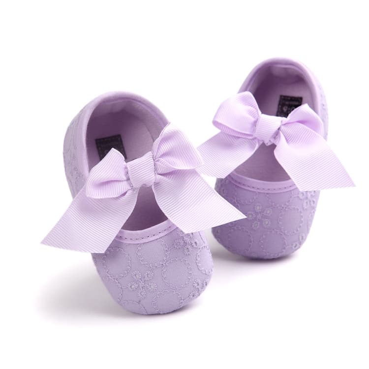 Scarpe per bambini con suola morbida antiscivolo, scarpe da principessa per neonati (viola)
