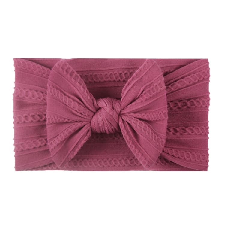 Fascia per bambini in nylon jacquard morbido con fiocco (viola intenso) - Immagine 1