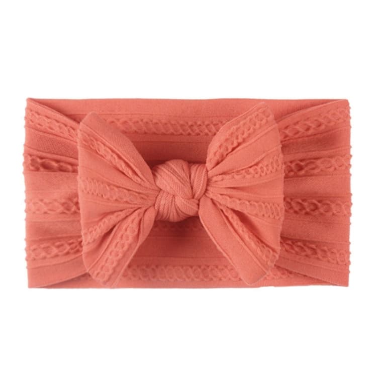 Fascia per neonati in nylon jacquard morbido con fiocco (rosso anguria) - Immagine 1