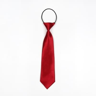 Solid Color Casual Rubber Band Lazy Tie for Children(Red)