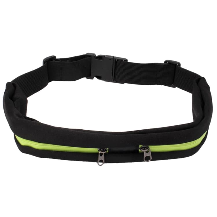 Sports Waterproof Elastic Waist Bag Two Pockets Fanny Pack Zip Pouch - Immagine 1