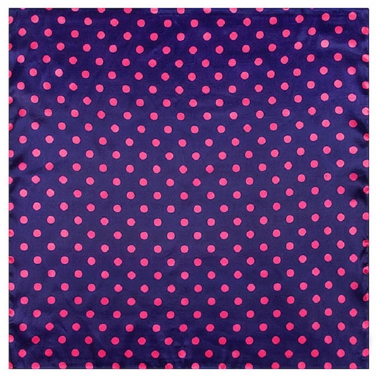 Fazzoletto Primaverile Donna a Pois in Imitazione Seta Quadrato - Immagine 1