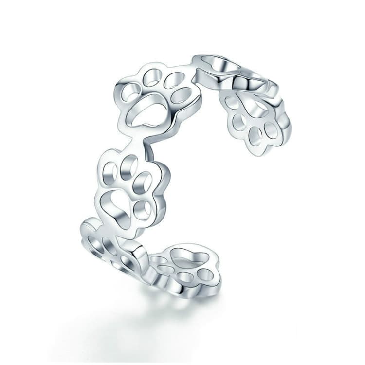 Anello in argento sterling S925 temperamento femminile grazioso artiglio placcato platino - Immagine 1