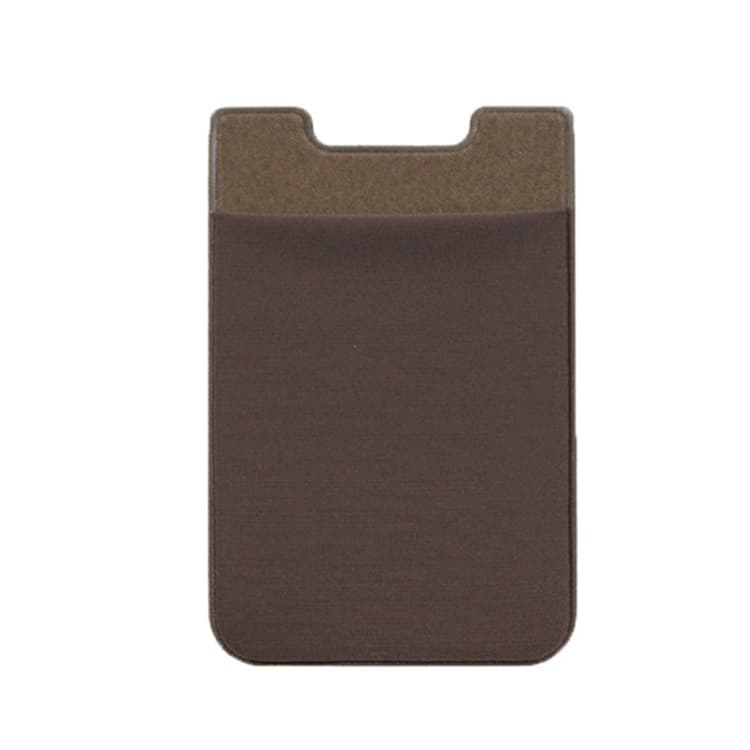 Stretch Lycra Mobile Phone Back Sticker Card Holder Phone Back Wallet Bus Bank Card Holder(Brown) - Immagine 1