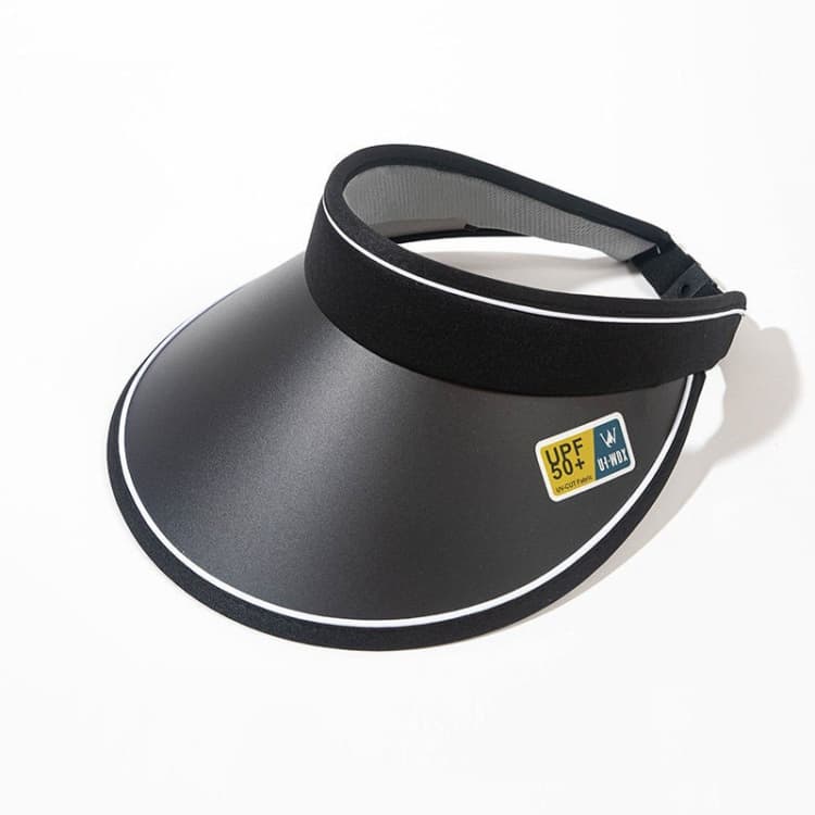 Summer Beach Petal Brim Open Top Sun Protection Sunhat, Color: D-181 Black(Free Size) - Immagine 1