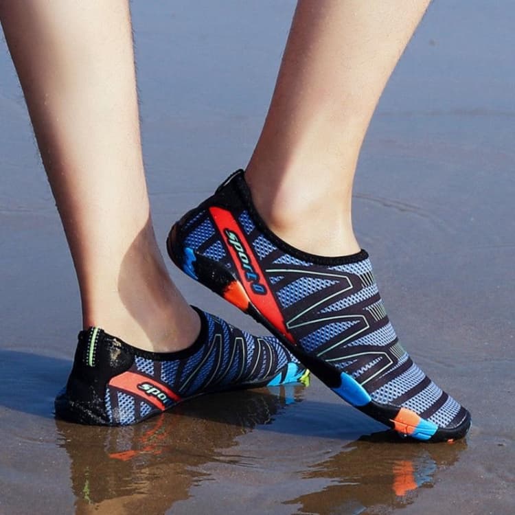 Swimming Water Sports Seaside Beach Surfing Slippers Light Athletic Footwear Unisex Sneakers for Men and Women, Shoe Size:38(Dark Blue)