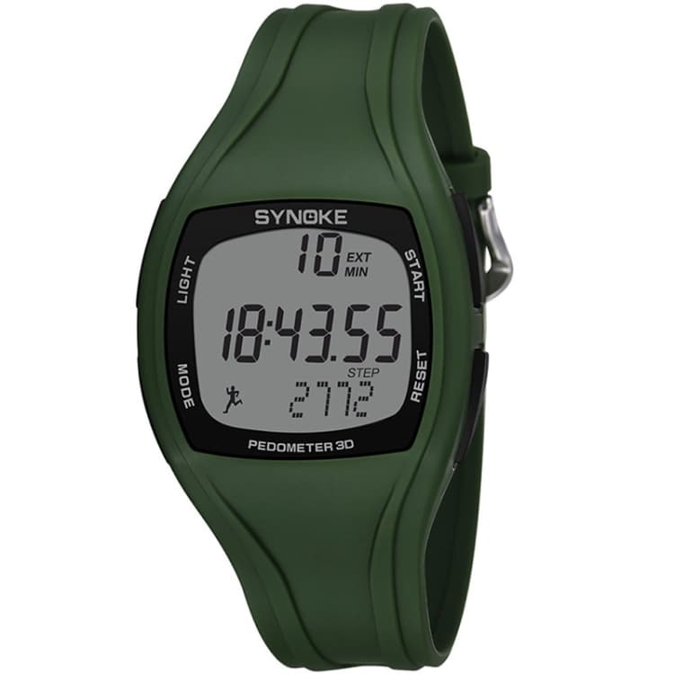SYNOKE 9105 Multifunctional Sports Time Record Waterproof Pedometer Electronic Watch(Army Green) - Immagine 1
