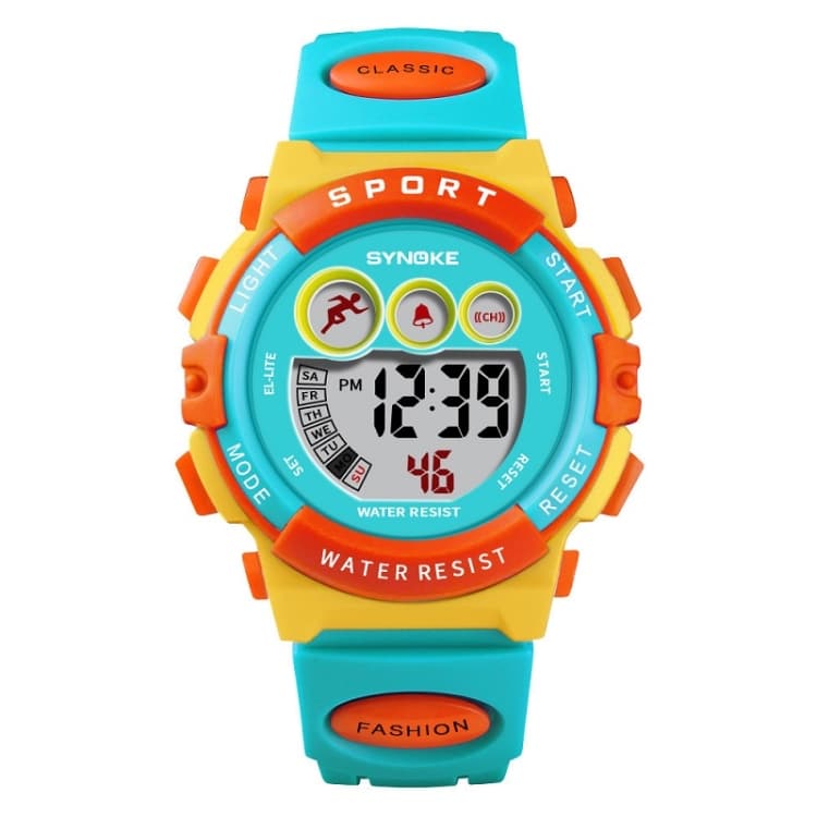 SYNOKE 9802 Children Sports Waterproof Digital Watch(Blue Orange) - Immagine 1