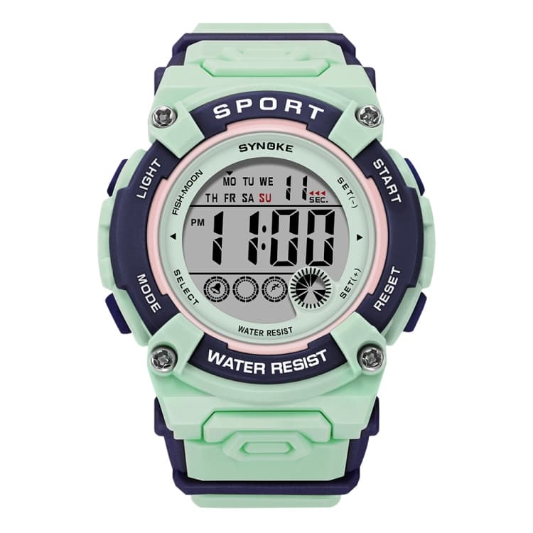 SYNOKE 9810 Multifunctional Luminous Waterproof Student Sports Watch(Matcha Green) - Immagine 1