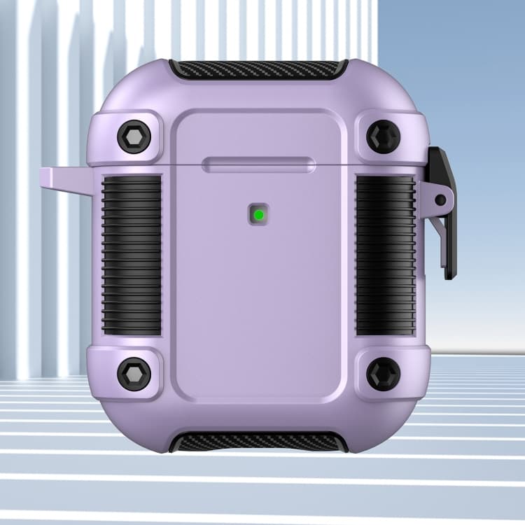 Custodia protettiva per auricolari wireless in TPU+PC per AirPods 2 (Viola) - Immagine 1