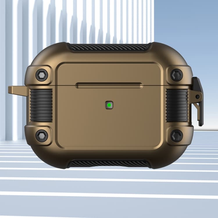 Custodia protettiva per auricolari wireless in TPU+PC Tank per AirPods Pro (Marrone) - Immagine 1