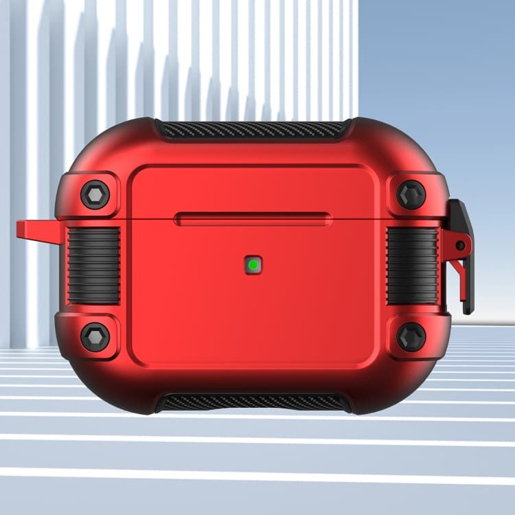 Custodia protettiva per auricolari wireless in TPU+PC per AirPods Pro (Rosso) - Immagine 1