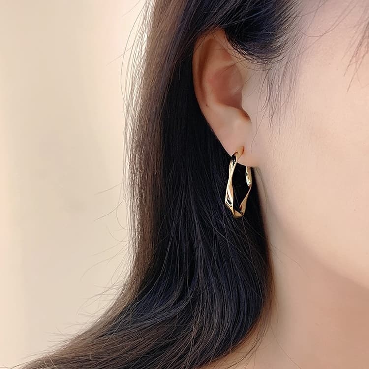 Orecchini a doppio strato in perla leggera di lusso per signora, orecchini con diamante, specifica: EH0829 - Immagine 1
