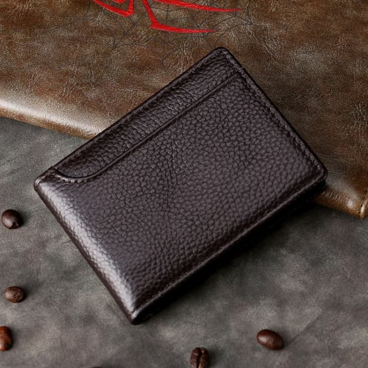 TP-055 Litchi Texture Leather Multi-function Motor Vehicle Driving License Card Folder(Dark Coffee) - Immagine 1