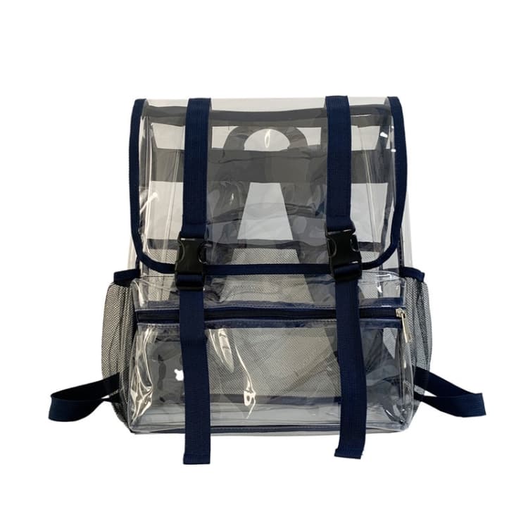 Transparent PVC Large Capacity Casual Outdoor Waterproof Travel Backpack(Blue) - Immagine 1