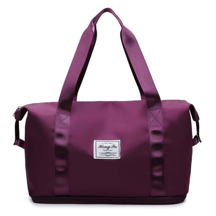 Travel Bag Large Capacity One-Shoulder Handbag Sports Gym Bag Dry And Wet Separation Duffel Bag(Grape Purple) - Immagine 1