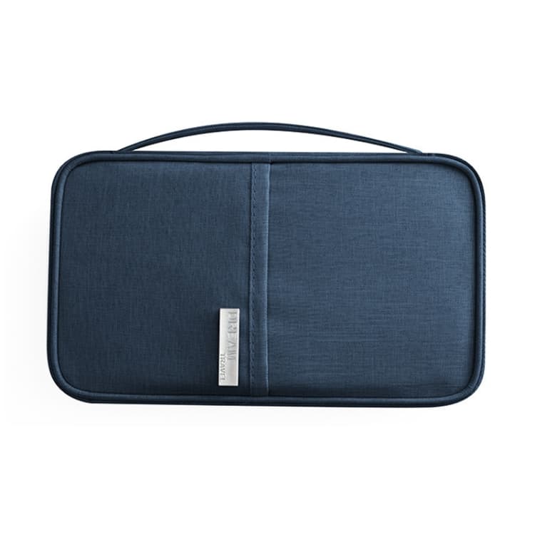 Travel Waterproof Dustproof Portable Passport Document Bag, Color: Navy Blue Small - Immagine 1