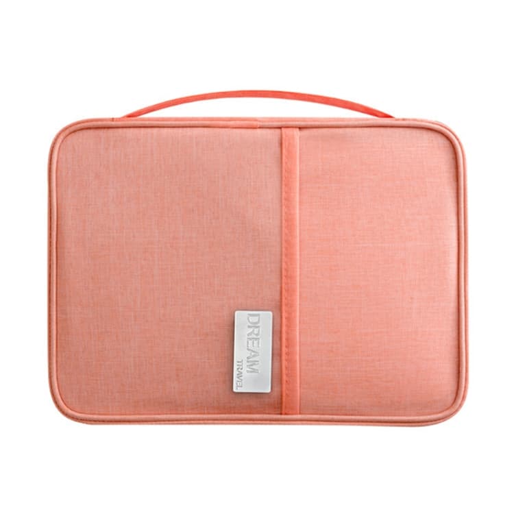 Travel Waterproof Dustproof Portable Passport Document Bag, Color: Orange Pink Large - Immagine 1