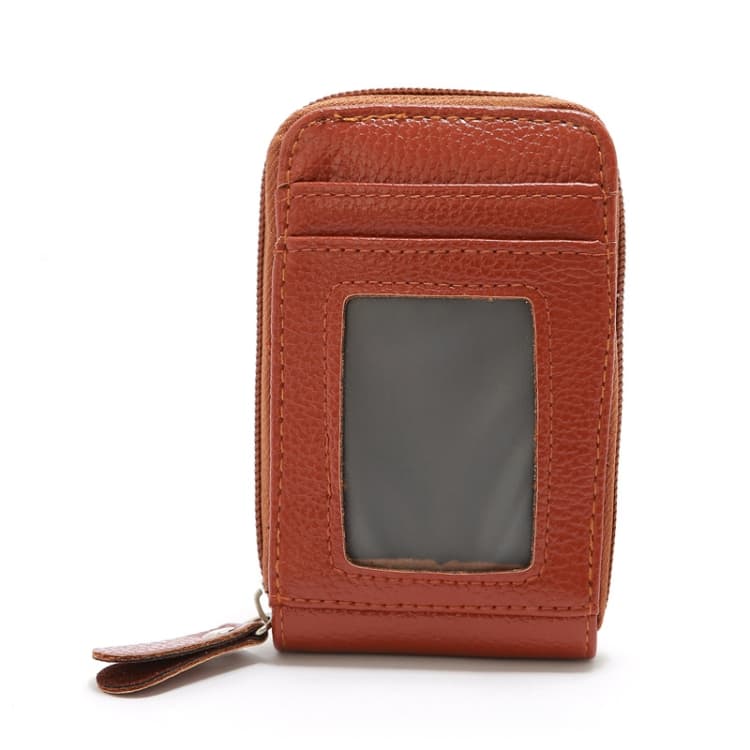 Vertical Ladies Coin Purse Woven Pattern Mini Organ Card Holder Student ID Bag(Khaki) - Immagine 1