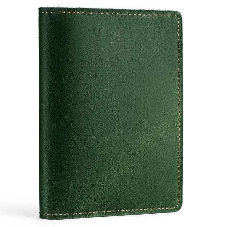 Vintage Genuine Leather Passport Holder Simple Card Bag Wallet(Green) - Immagine 1
