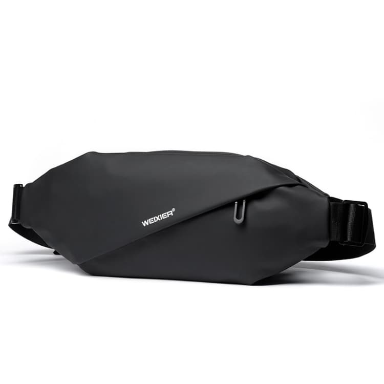 WEIXIER 8641 Men Running Waterproof Waist Bag Multifunctional Chest Bag Sports Leisure One-Shoulder Bag(Black) - Immagine 1