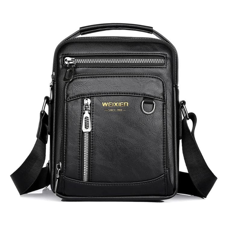 WEIXIER D845 Men Business Casual Commuting Bag Large-Capacity Handheld Crossbody Bag, Spec: Vertical Black - Immagine 1