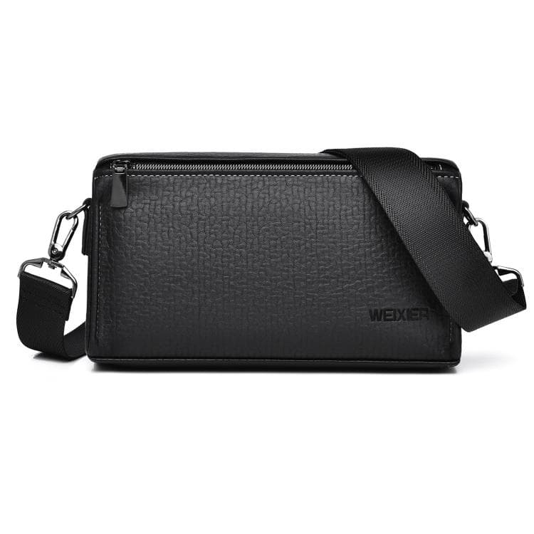 WEIXIER W133 Mens Small Crossbody Bag Versatile Messenger Clutch with 6 Card Slots for Travel & Daily Use(Black) - Immagine 1