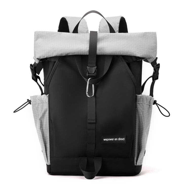 WEPOWER Men and Women Contrast Color Backpack for Commuting Large-capacity Casual Bag(Gray) - Immagine 1