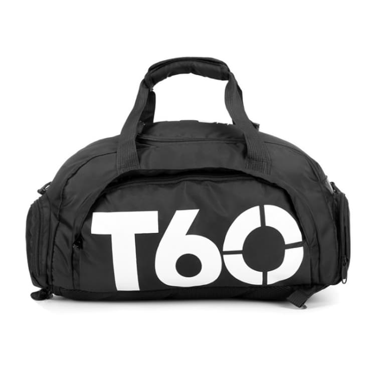 Wet and Dry Separation Fitness Backpack Swimming Taekwondo Waterproof Travel Bag(Black Bottom White Word) - Immagine 1