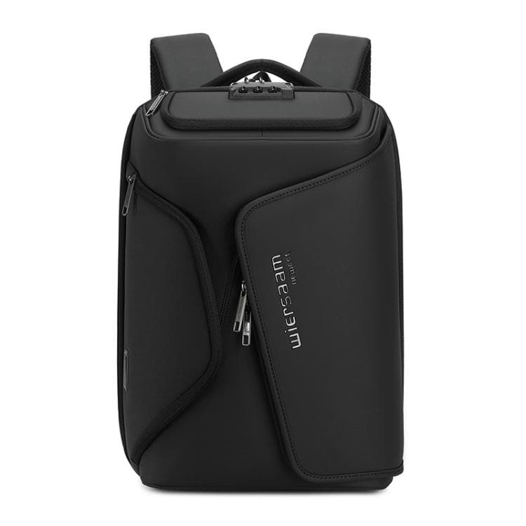 Wiersaam Men Anti-Theft Business Travel Backpack Water-Resistant Laptop Backpack With USB Charging Port(Black) - Immagine 1