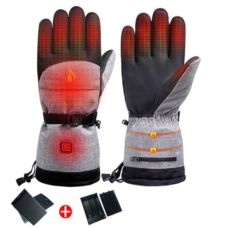 Winter Heating Hand Warmer Electric Thermal Gloves, Specification: With Battery Box