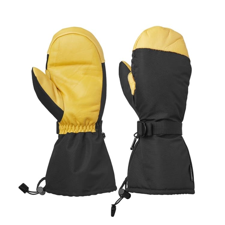 Winter Ski Snow Gloves for Men and Women Outdoor Sport Shovel Ski Gloves, Style: Abalone Yellow(M)