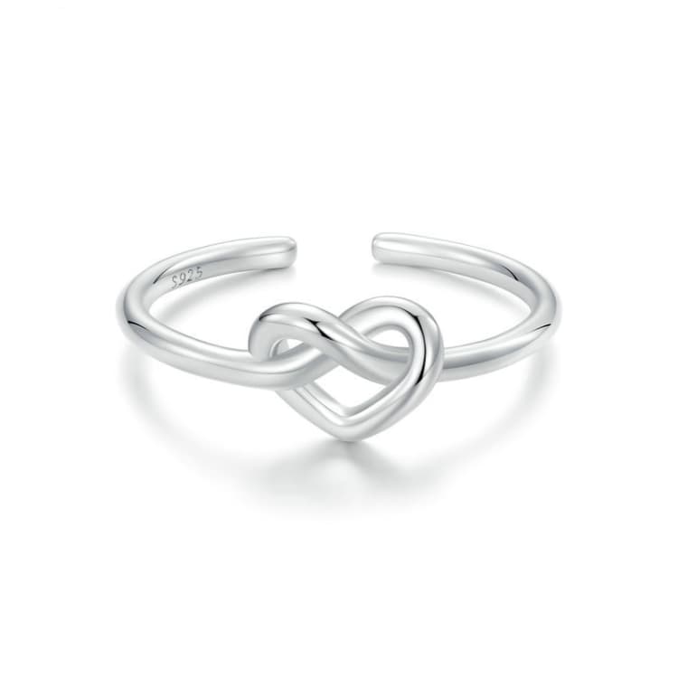 Women Heart-wrapped Adjustable Open Ring(BSR565-E) - Immagine 1