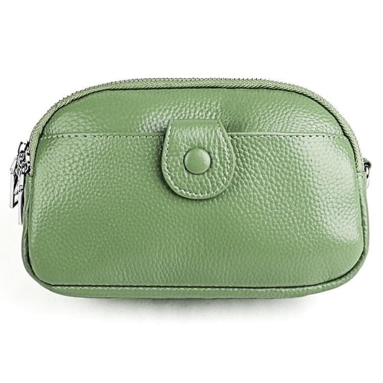 Women Large Capacity Genuine Leather Crossbody Bag(Light Green) - Immagine 1