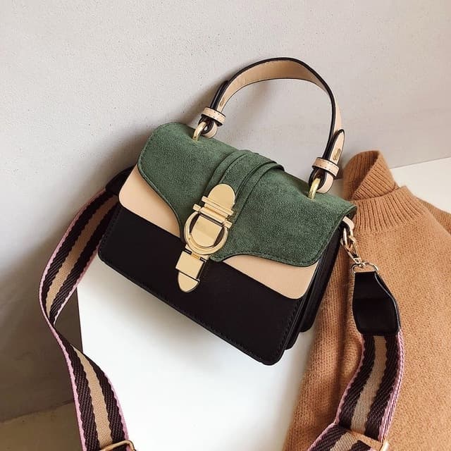 Women Leather Handbags Shoulder Bags Luxury Design Crossbody Purses(Green) - Immagine 1