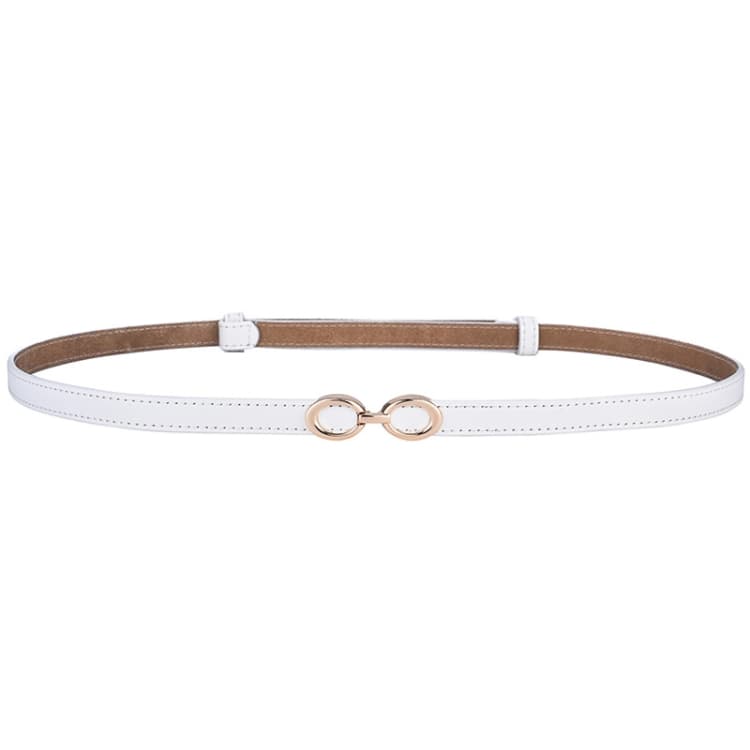 Cintura sottile da donna, vita sottile, accessori retrรฒ versatili, cintura slim (bianca) - Immagine 1