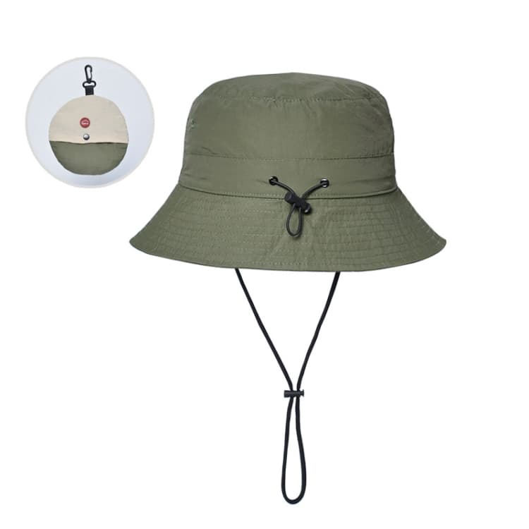XBG-9226 Outdoor Sun Hats Foldable Color Matching Sunscreen Fisherman Hat(Army Green) - Immagine 1