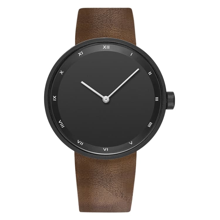 YAZOLE Simple Fashion Quartz Couple Watch(521 Black Shell Black Tray Brown Belt) - Immagine 1