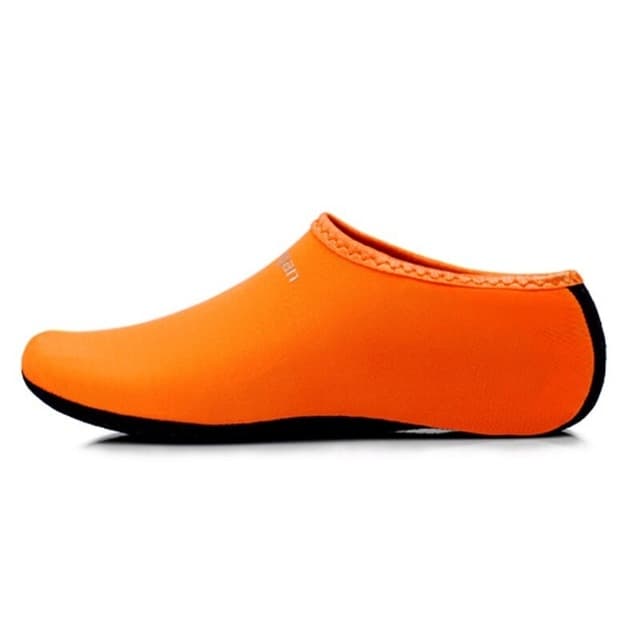Yoogan Pair Unisex Outdoor Non-Slip Beach Socks for Swimming Diving Snorkeling, Shoe Size:XS(30-32)(Orange)