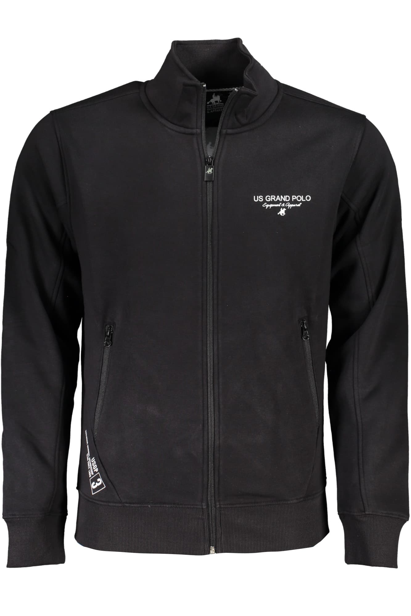 U.S. GRAND FELPA CON ZIP UOMO NERO - Immagine principale