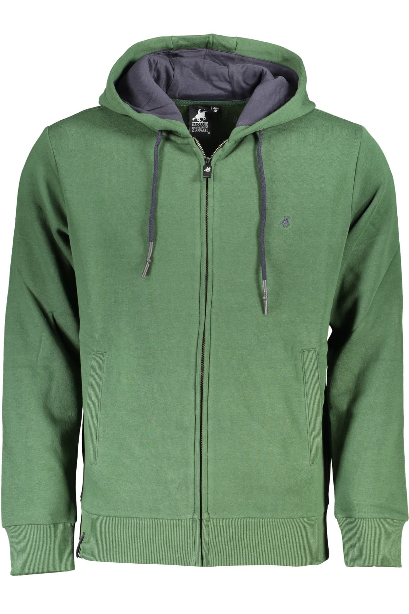U.S. GRAND FELPA CON ZIP UOMO VERDE - Immagine principale