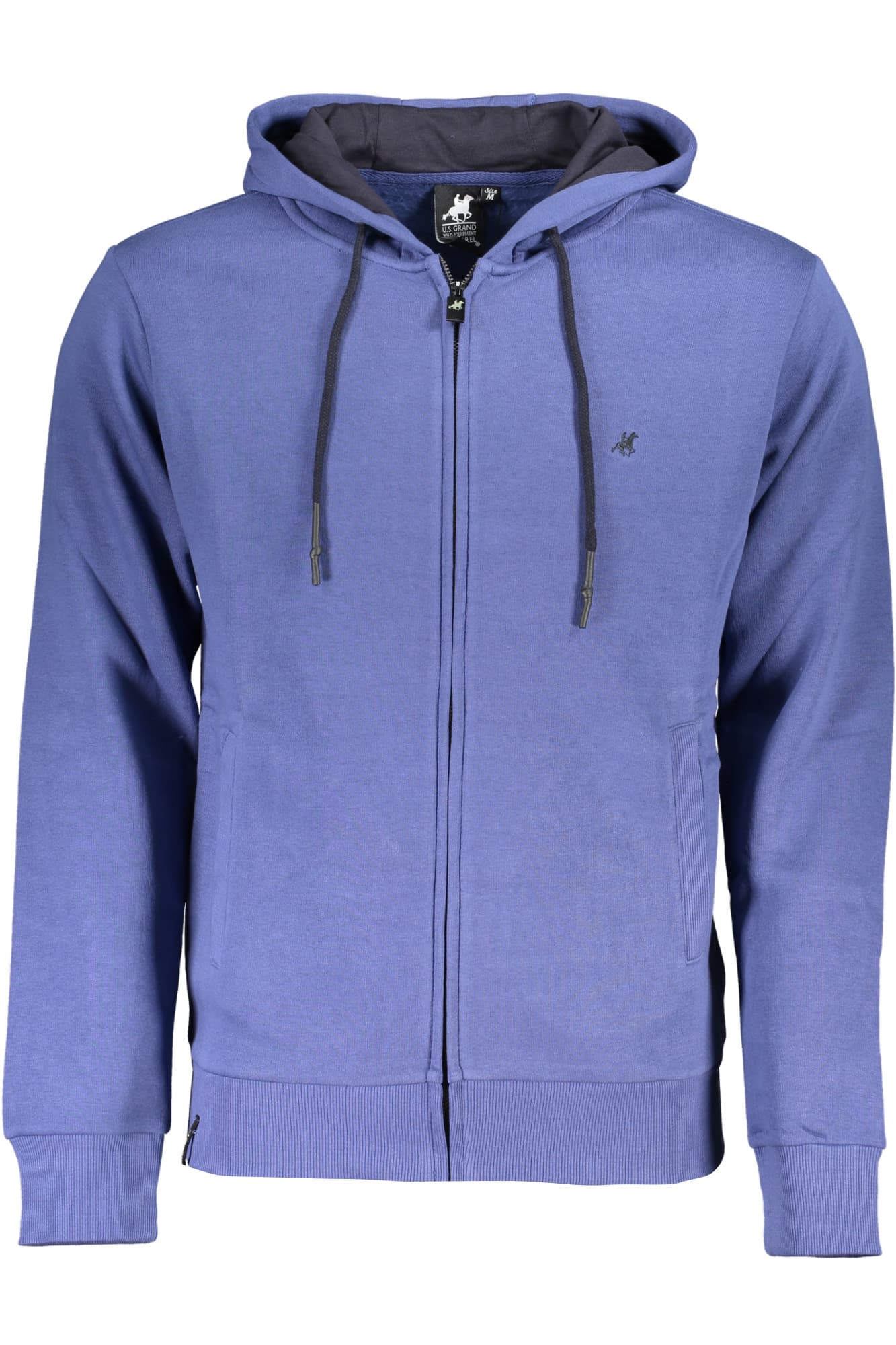 U.S. GRAND FELPA CON ZIP UOMO BLU - Immagine principale
